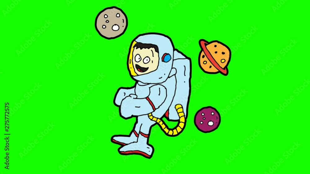 kids drawing green screen with theme of astronaut kids drawing green screen with theme of astronaut