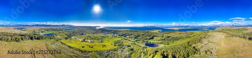 Aerial view of the coastline seen from Clooney towards Portnoo by Ardara, County Donegal . Ireland photo