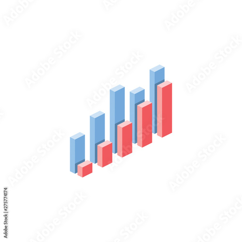 Free Download Chart graphic vector 3d isometric color icon new flat style. Creative illustration, idea for infographics. - GFXLoad