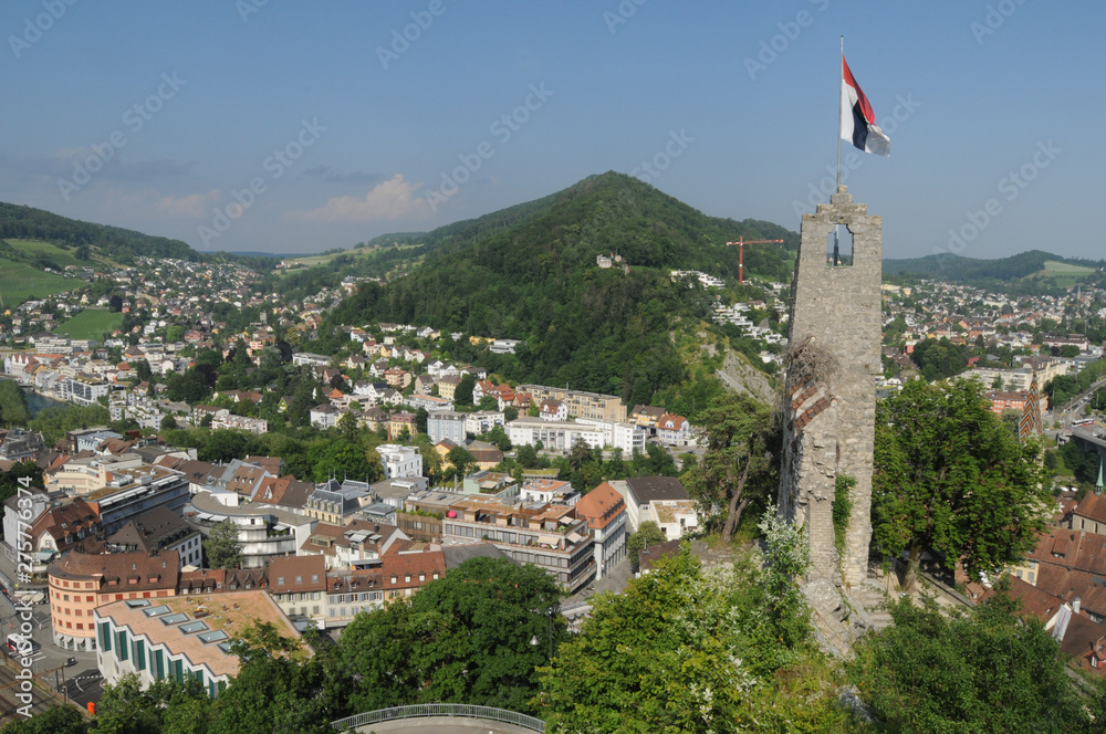 Switzerland: Baden City in canton Aargau