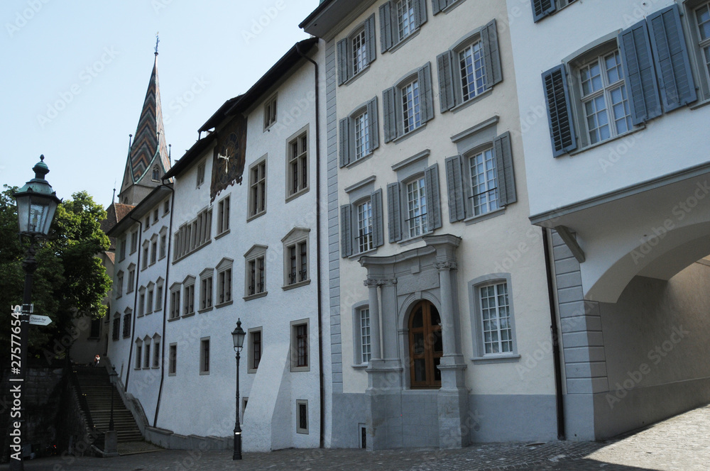 Switzerland: The old town of Baden City in canton Aargau