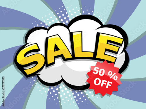 sale and discount label comic book,pop art