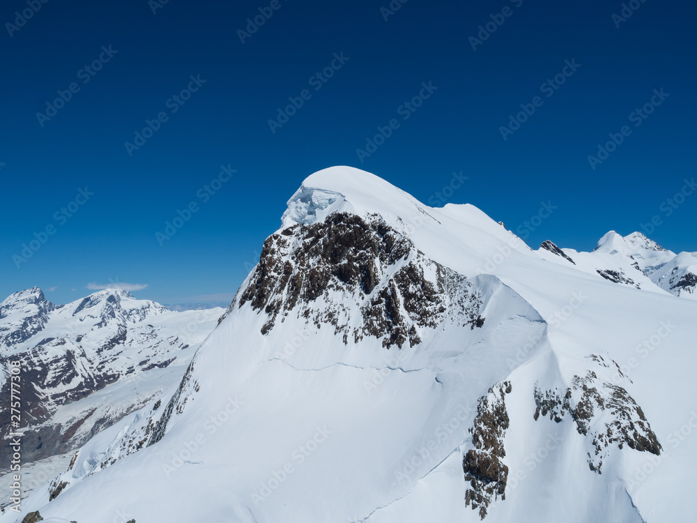 Mountain from Matterhorn Glacier Paradise or, Klein Matterhorn is a peak of the Pennine Alps, overlooking Zermatt in the Swiss canton of Valais