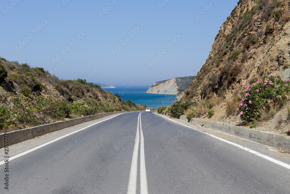 Road near the sea (Greece, Peloponnese) Road near the sea (Greece, Peloponnese)