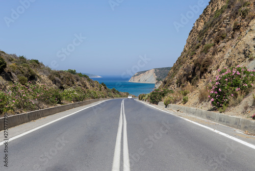 Road near the sea (Greece, Peloponnese)