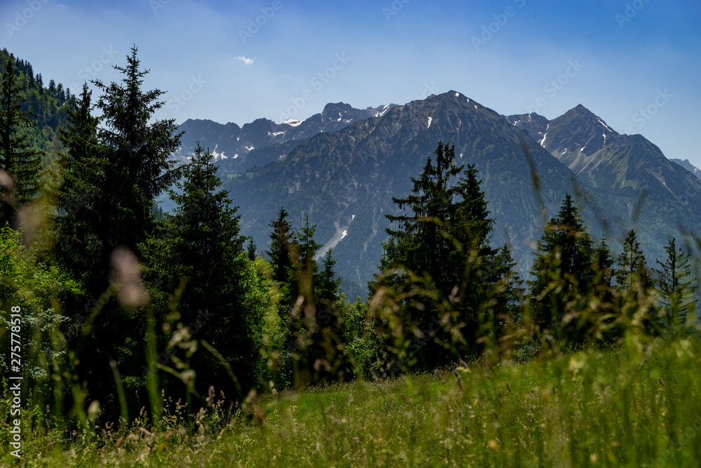 Fototapeta premium Oberstdorf Berge Alpen Panorama Wandern