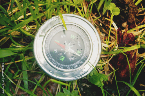 Compass lying on the ground