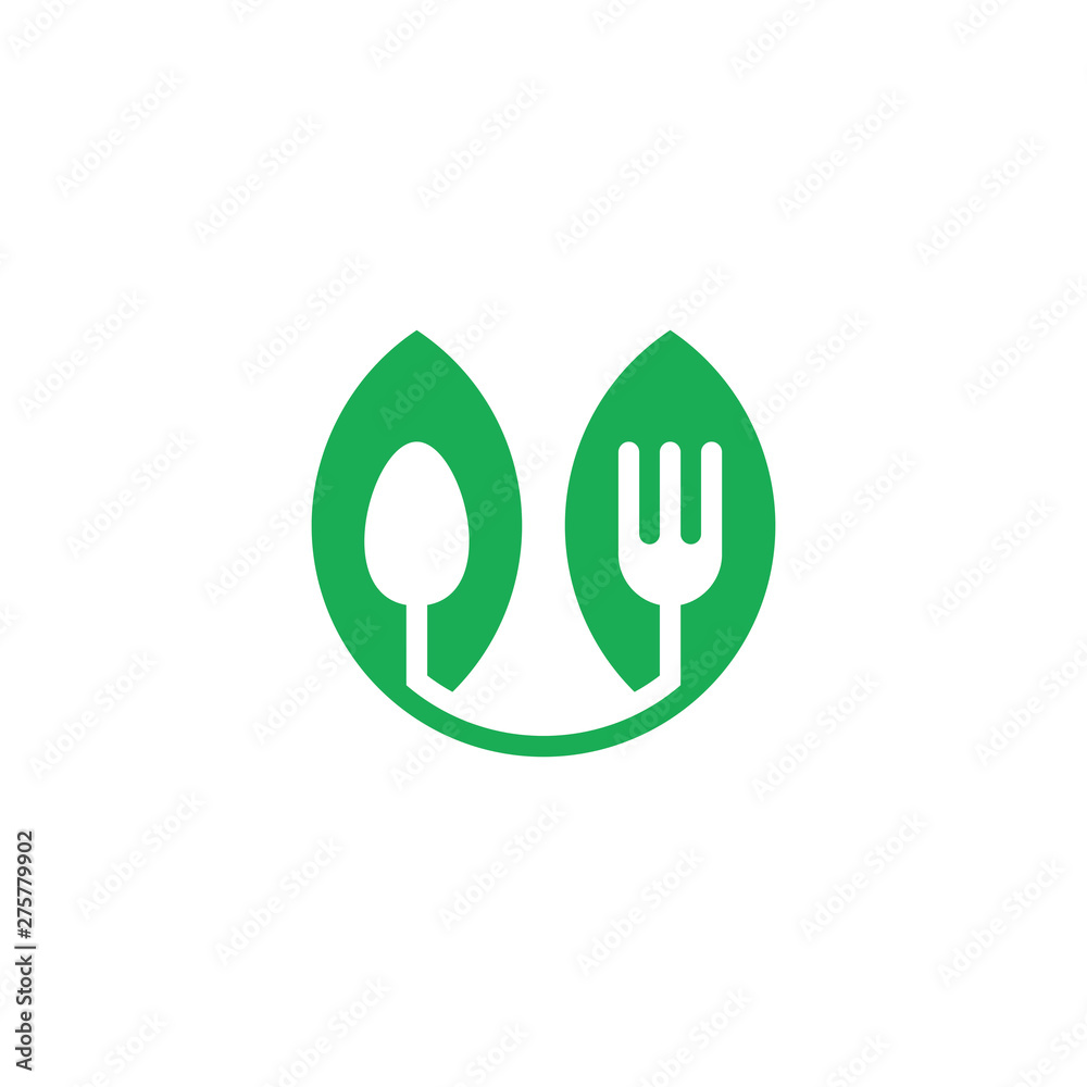 Modern vector food logo. Fork and Spoon Modern vector food logo. Fork and Spoon