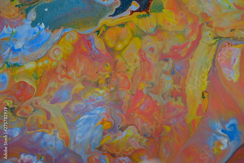 Fototapeta Naklejka Na Ścianę i Meble -  Colorful fluid art, abstract acrylic background,  abstract fluid acrylic painting