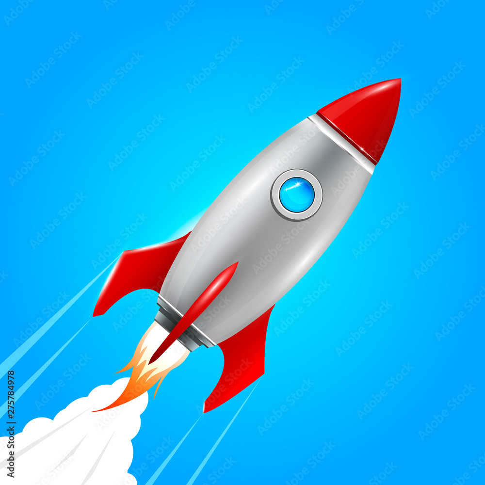 Rocket, icon. Space rocket launch. Rocket background, product cover, Startup creative idea. Isometric vector illustration EPS 10. Rocket, icon. Space rocket launch. Rocket background, product cover, Startup creative idea. Isometric vector illustration EPS 10.
