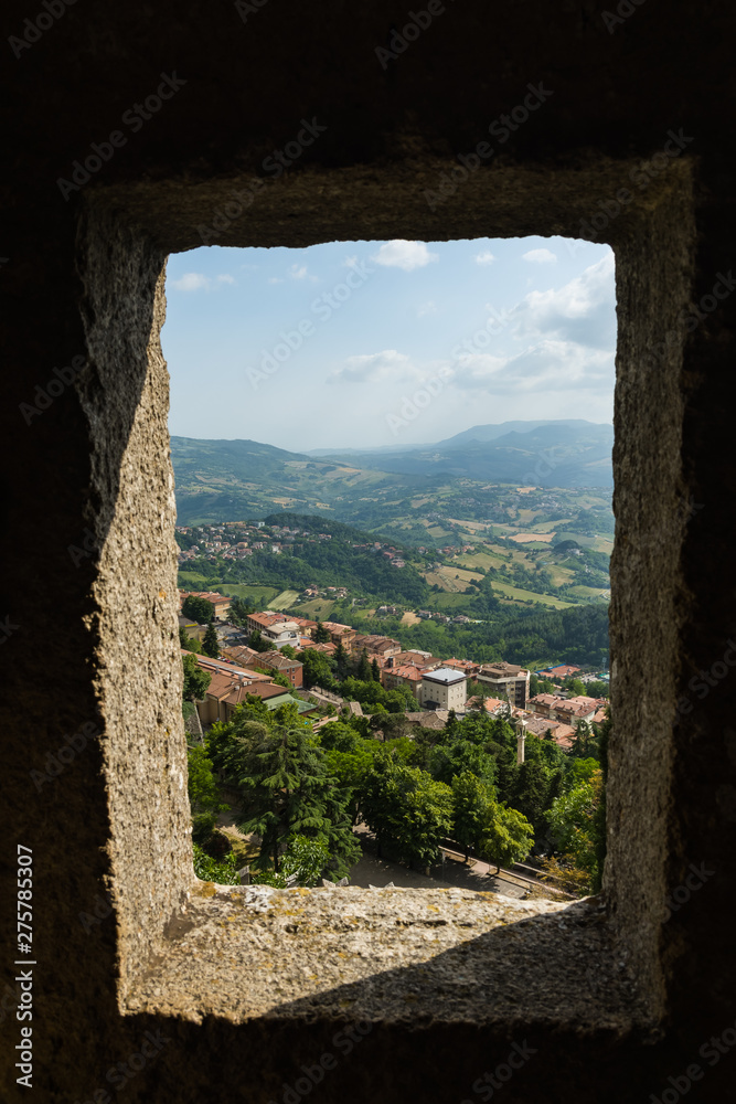 Natural Framing of San Marino from the Monte Titano Fortress