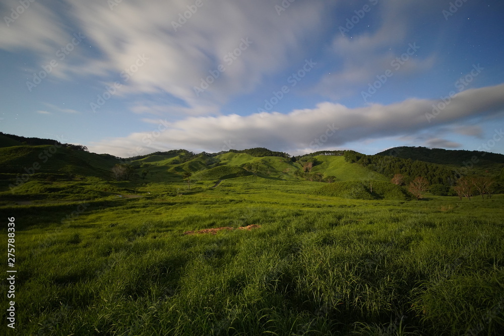 Naklejka premium 夜の砥峰高原
