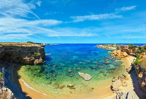 Fototapeta Naklejka Na Ścianę i Meble -  Sicily summer sea beach panorama, Italy