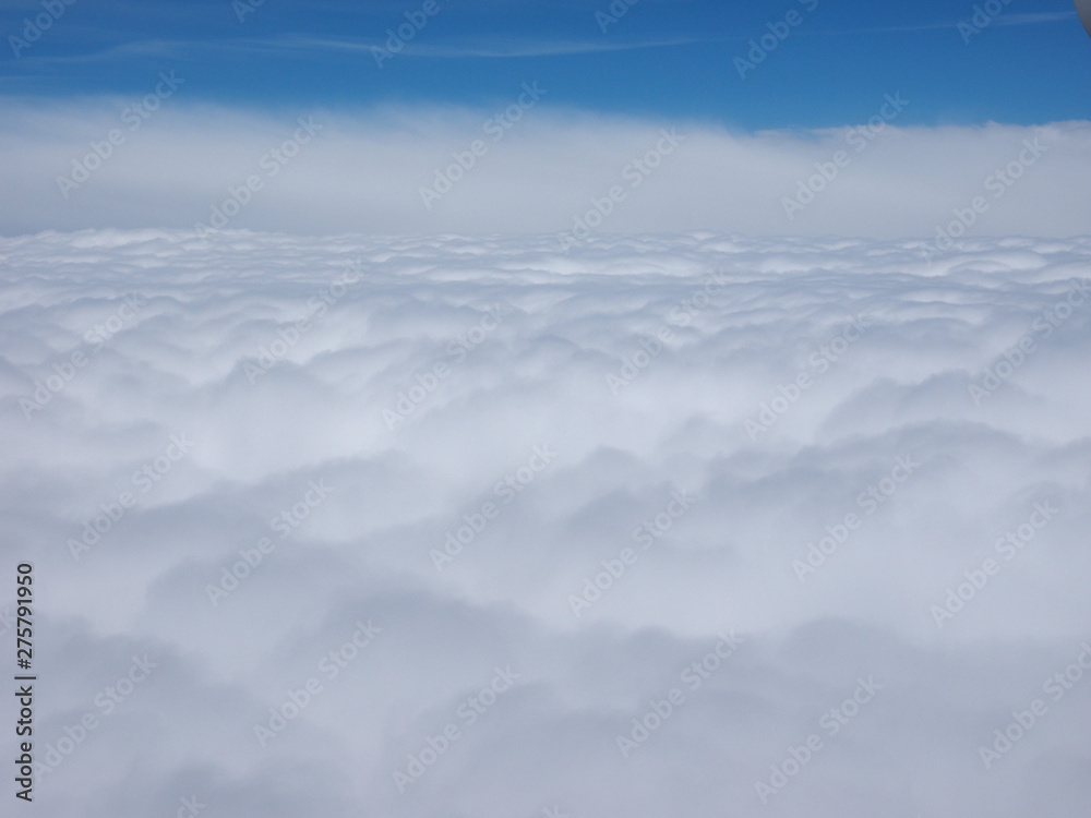 aerial view blue sky with clouds background