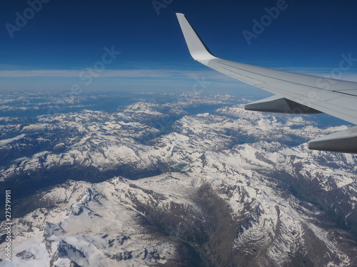 aerial view of Alps mountain