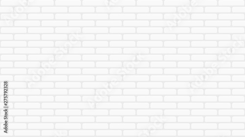 White texture, seamless brick wall. Vector illustration.
