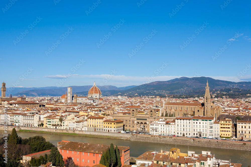 Florence aerial view, tuscany, Italy