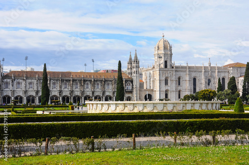 Praça do Império (Empire Square), city square and park adjacent to the Jerónimos Monastery  in the parish of Belém. Lisbon, Portugal
