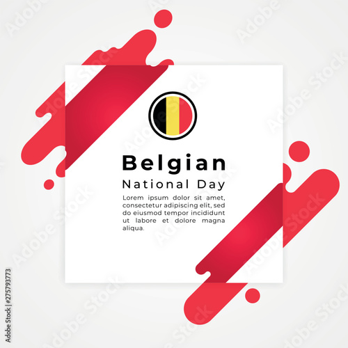 Happy Belgian National Day Vector Design Template Illustration