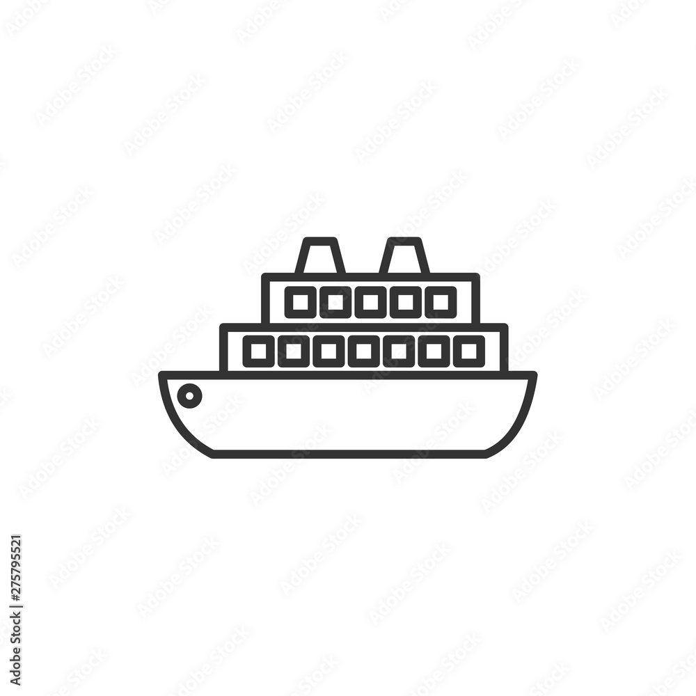 Ship icon template black color editable. Ship symbol vector sign isolated on white background. Simple logo vector illustration for graphic and web design. Ship icon template black color editable. Ship symbol vector sign isolated on white background. Simple logo vector illustration for graphic and web design.