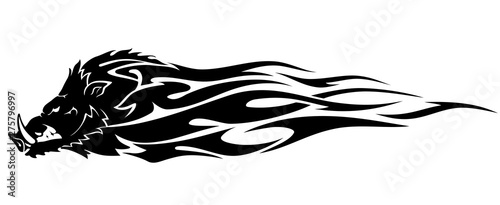 Wild Boar Head Flame