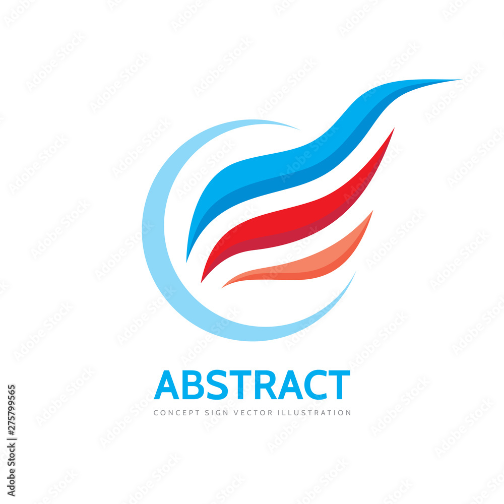 Abstract shape wing - vector logo design. Abstract shape wing - vector logo design.