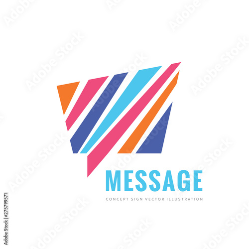 Message concept vector logo template design. Consult creative sign. Talking chat icon.