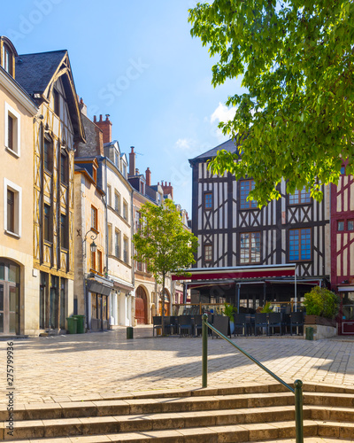 Fototapeta Naklejka Na Ścianę i Meble -  Traditional architecture of Orleans old streets. Orleans, France