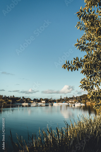 Late afternoon sun on the river at Yamba, Northern New South Wales, Australia photo