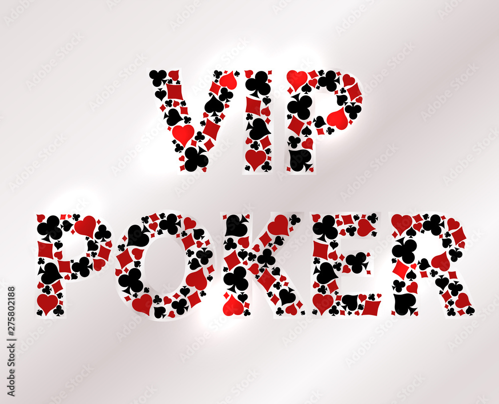 Vip Casino Poker invitation card, vector illustration