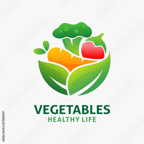 Fresh vegetables logo design