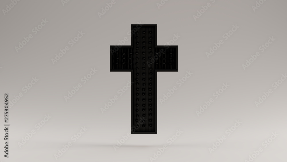 Black Modern Christian Cross 3d illustration 3d render Black Modern Christian Cross 3d illustration 3d render
