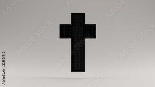 Black Modern Christian Cross 3d illustration 3d render