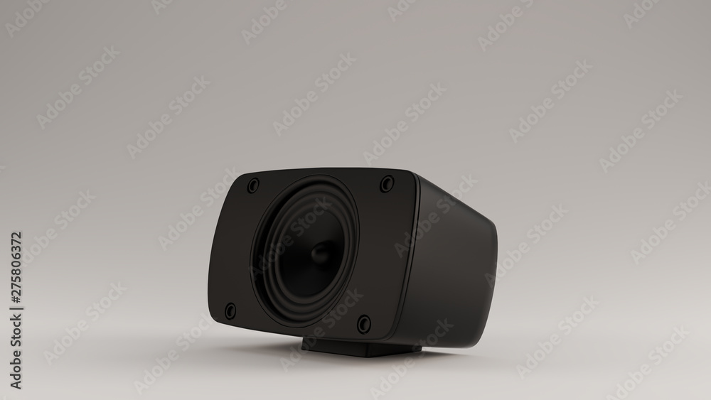 Black Modern Horizontal Desktop Speaker 3d illustration 3d render Black Modern Horizontal Desktop Speaker 3d illustration 3d render