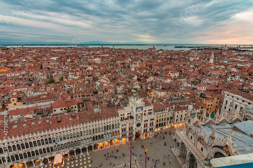 Venice from above at dawn