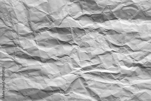 Crumpled white paper background texture