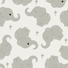 Crédence de cuisine Éléphant patrons Petits éléphants motif tendre nursery  © Rouz