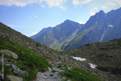 Rocky mountains view in High Tatras, Slovakia photo