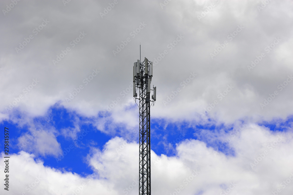 antenna on blue sky