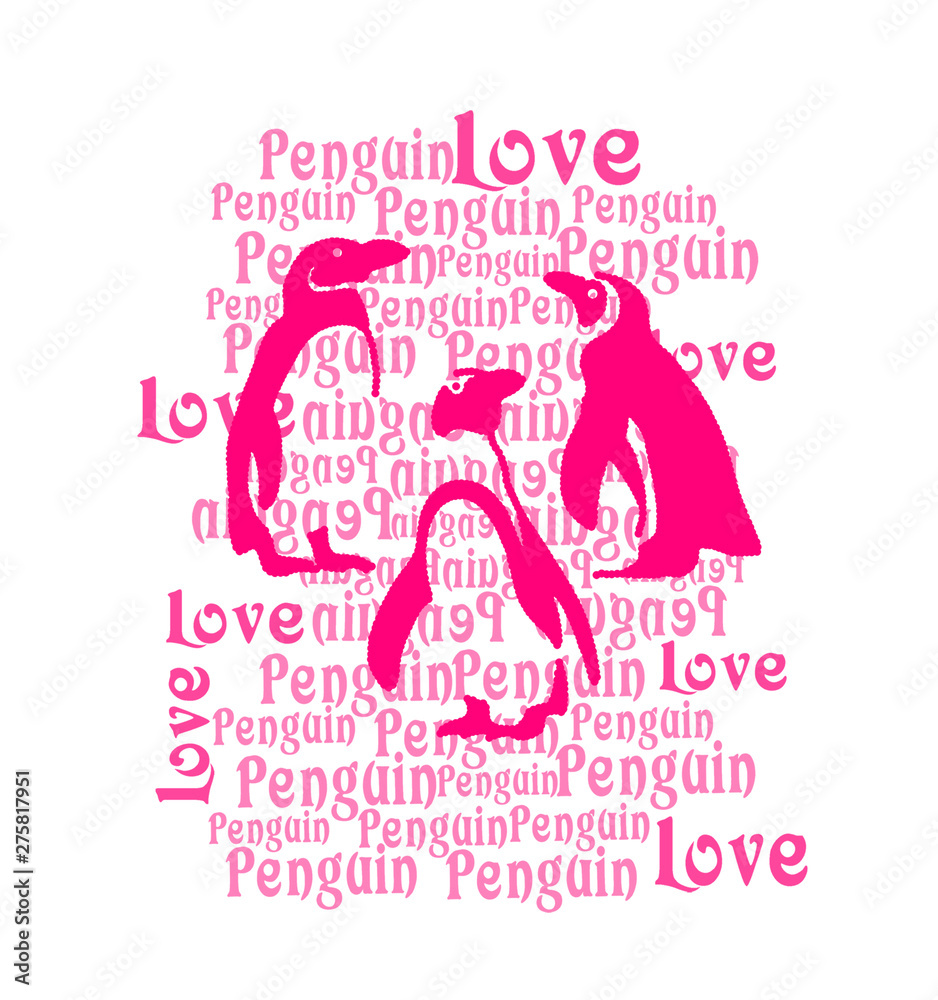 Fototapeta premium Penguin printing, kids t-shirt print