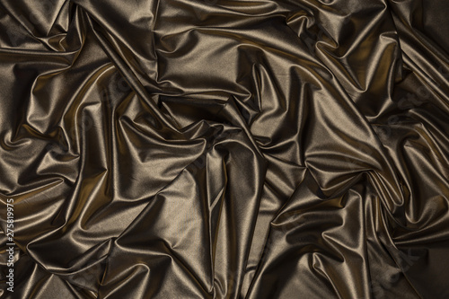 Obraz na płótnie Beautiful closeup of black shiny fabric with textile texture background