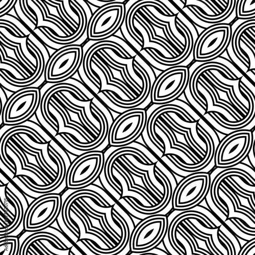 Design seamless monochrome interlaced pattern