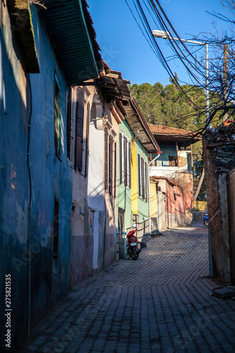 Kula street view in Manisa, Turkey. Kula is a town which has a lot of historical famous Turkish Homes