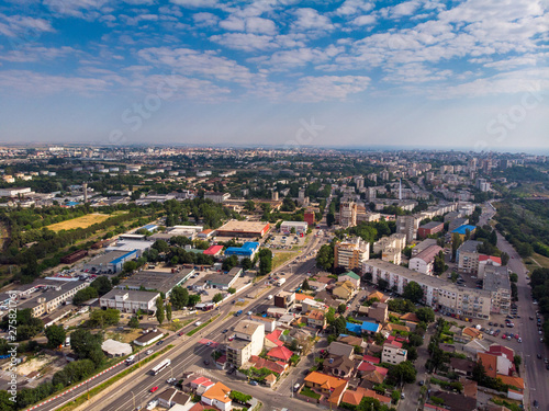 Fototapeta Naklejka Na Ścianę i Meble -  Aerial view of Constanta, town in Romania in which it is located largest romanian harbor