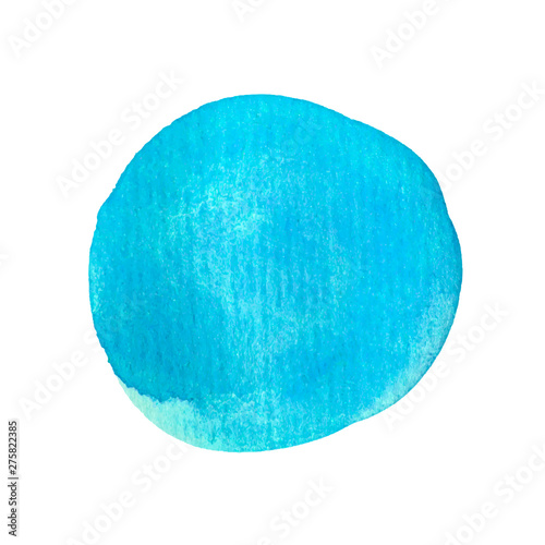 Hand painted ink blob. Hand drawn grunge circle. Graphic design element .