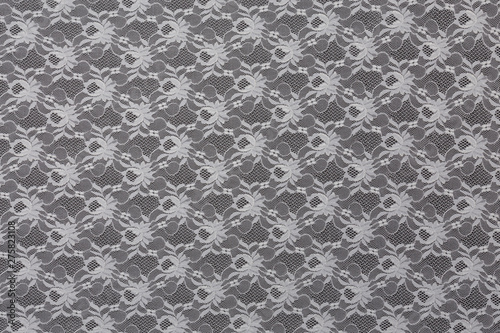 Beautiful close up of lace fabric with textile texture background