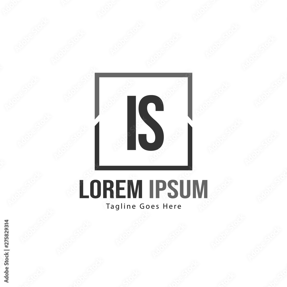 Initial IS logo template with modern frame. Minimalist IS letter logo vector illustration Initial IS logo template with modern frame. Minimalist IS letter logo vector illustration