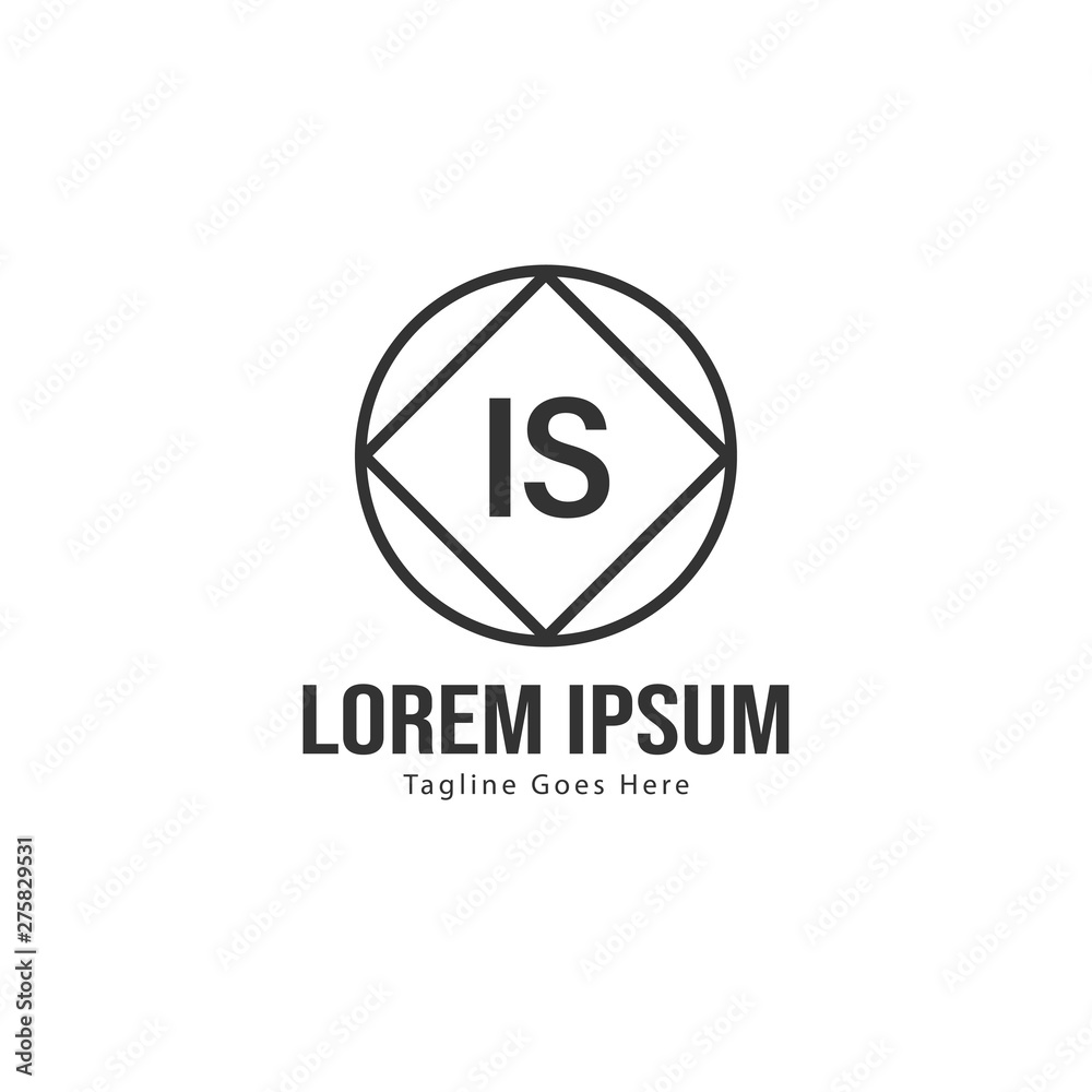 Initial IS logo template with modern frame. Minimalist IS letter logo vector illustration Initial IS logo template with modern frame. Minimalist IS letter logo vector illustration