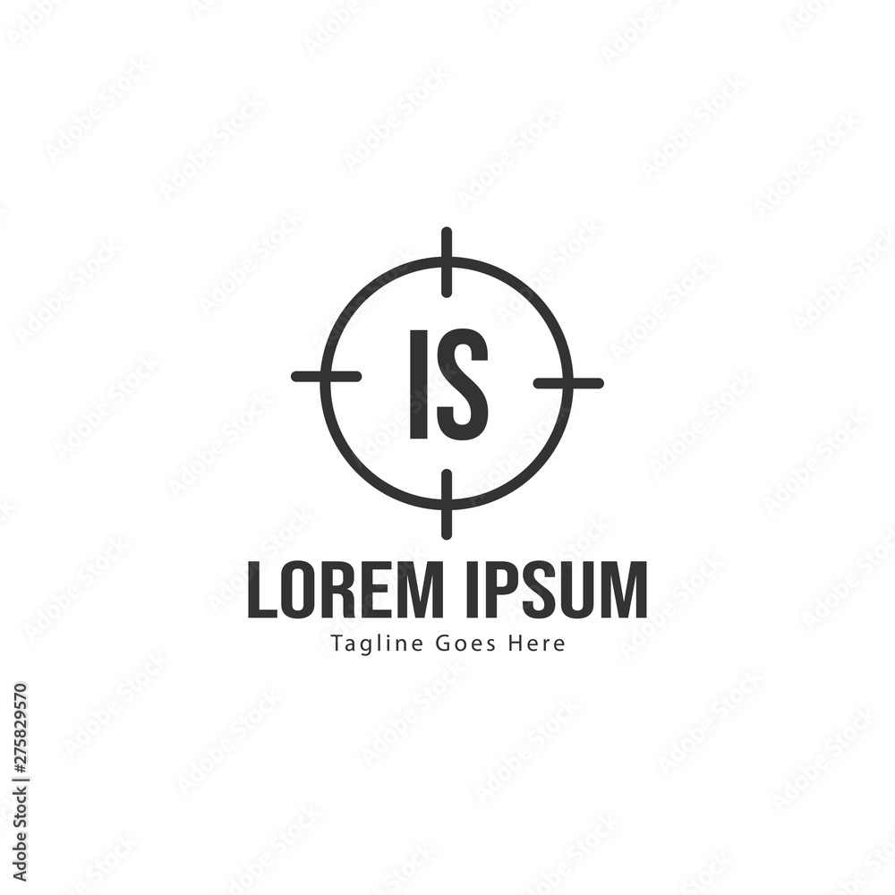 Initial IS logo template with modern frame. Minimalist IS letter logo vector illustration Initial IS logo template with modern frame. Minimalist IS letter logo vector illustration