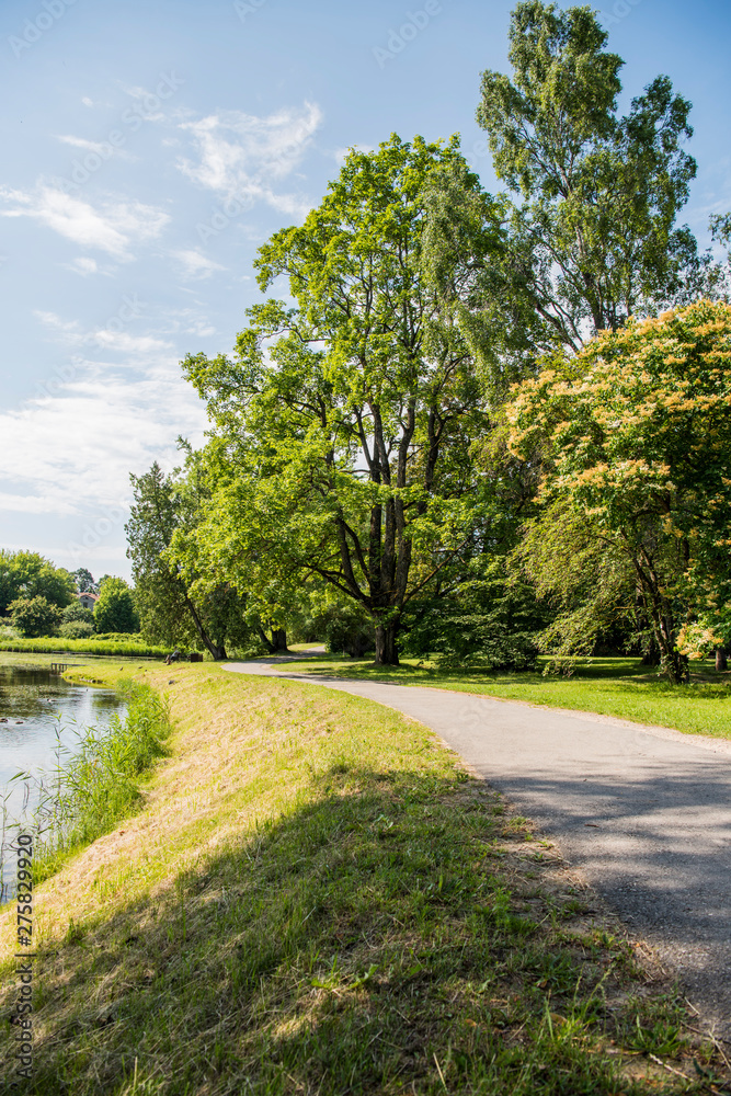 Salaspils city, Latvia Botanical Garden nature landscapes. 2019.